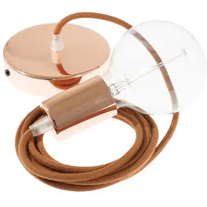 Creative Cables Rc23 2 M Hanging Lamp Pendel Marron pas cher