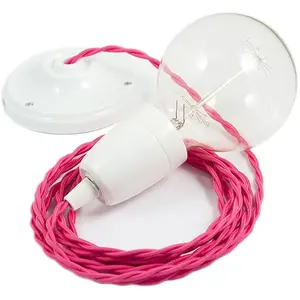 Creative Cables Tm08 2 M Hanging Lamp Pendel Rose pas cher