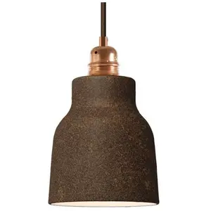 Creative Cables Textile Ceramic Glass Hanging Lamp With Light Bulb 1.2...