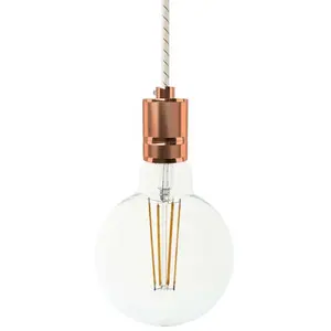 Creative Cables Lampe Suspendue Avec Ampoule Textile Knurled Aluminum 1.2 MVendu paramazon