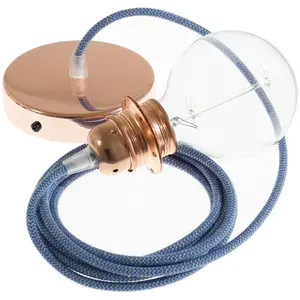 Creative Cables Rd75 Zigzag 50 Cm Hanging Lamp Pendel For Lampshade Bl... pas cher