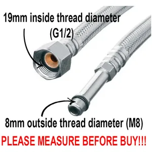Comparateur de prix : Flexitaly - 80cm Tuyau Flexible d'Alimentation Pour Robinet 1/2 x M8x1