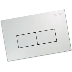 Plaque de commande blanche à double bouton "Eco Linea"