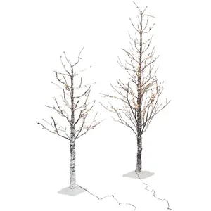 Comparateur de prix : 1 X TRONC D ARBRE ET BRANCHES ENNEIGeES AVEC LUMIERES LED h. 180 cm - ...