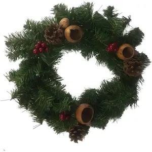 DMORA Décoration de Noël Djaege, Ornement de Noël, Ornement de fête, Décoration festive, Made in Italy, 35x35 h3 cm, Vert