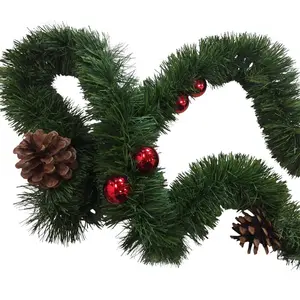 DMORA Décoration de Noël Dtaylo, Ornement de Noël, Ornement de fête, Décoration festive, Made in Italy, 800x8 h8 cm, Vert et Rouge pas cher
