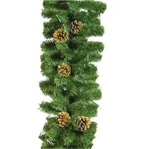 DMORA Décoration de Noël Dnore, Ornement de Noël, Ornement de fête, Décoration festive, Made in Italy, 275x28 h28 cm, Vert