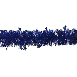 DMORA Décoration de Noël Dyoun, Ornement de Noël, Ornement de fête, Décoration festive, Made in Italy, 1000x8 h8 cm, Bleu pas cher