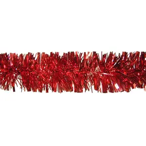 DMORA Décoration de Noël Dhatto, Ornement de Noël, Ornement de fête, Décoration festive, Made in Italy, 1000x8 h8 cm, Rouge pas cher