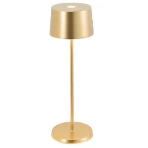 Lampe de table LED Zafferano Olivia Pro, or jaune, rechargeable et dimmable - 2200-2700-3000K, 9 heures à puissance maximale pas cher