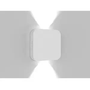 zafferano Roller Applique Murale pour Intérieur et Extérieur en Aluminium Moulé sous Pression Blanc Mat avec Double Émission LED 10.5W et Protection IP54 pas cher
