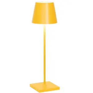 Zafferano - Lampe de table LED rechargeable et à intensité variable Poldina Pro Ocre - 2,2 W 2200-2700-3000 K