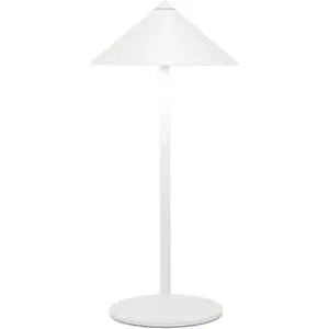 Zafferano - Lampe de table led rechargeable Pina l Desk blanche, 6W, I... pas cher