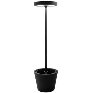 zafferano Poldina Reverso Solar L Noir - Lampadaire LED solaire et rec...Vendu parkaufland