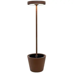 Comparateur de prix : zafferano Poldina Reverso Solar L Corten - Lampadaire LED solaire et r...