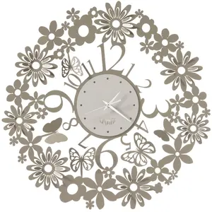 ARTI E MESTIERI horloge murale MARGHERITE (Sabbia e bianco marmo - Mét...