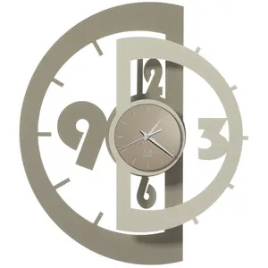 ARTI E MESTIERI horloge murale VICTOR (Sabbia e avorio - Métal verni) pas cher