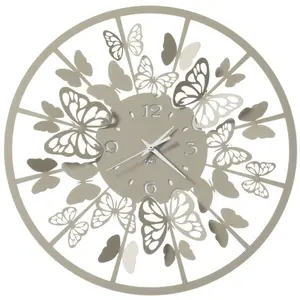 ARTI E MESTIERI horloge murale SFARFALLIO PICCOLO (Sable - Métal verni... pas cher