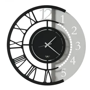 ARTI E MESTIERI horloge murale FULL METAL JACK GRANDE (Nero e bianco m... pas cher