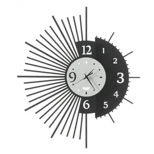 ARTI E MESTIERI horloge murale MIRO (Nero e bianco marmo - Métal verni... pas cher