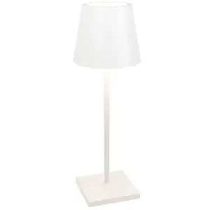 Comparateur de prix : Zafferano Poldina L Desk lampe batterie IP54 blanc