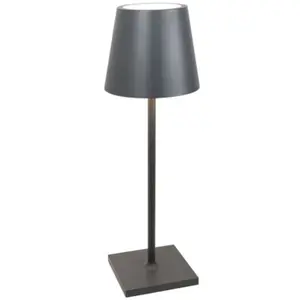 Comparateur de prix : Zafferano Lampe de table led rechargeable et dimmable Poldina l Desk Gris Foncé
