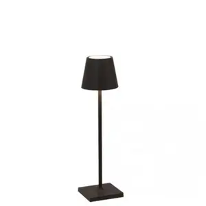 Comparateur de prix : Zafferano Lampe de table led rechargeable et dimmable Poldina Pro Micro Noir