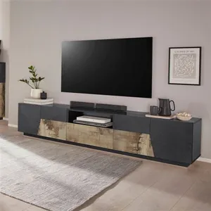 Mobile porta TV soggiorno 220x43cm parete design moderno Fergus Report pas cher