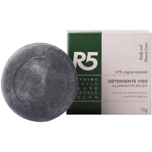 R5 - Nettoyant Visage Solide Éclaircissant - 97% d’ingrédients d’origine naturelle, adapté à tous les types de peau, sans sulfates, silicones, microplastiques et conservateurs. pas cher
