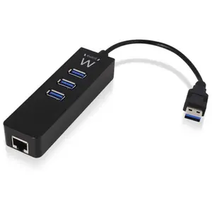 Comparateur de prix : Ewent Concentrateur USB 3 ports + port Ethernet Gigabit EW1140