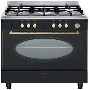 Comparateur de prix : CENTRE DE CUISSON GLEM 5 GAZ FOUR CATALYSE 109L A NOIR + INOX