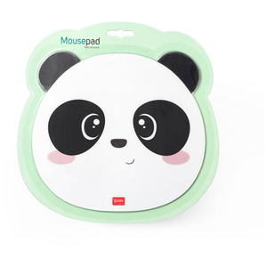 Tapis de souris - LEGAMI - Panda - Surface anti-poussière - Base antidérapante - Vert pas cher