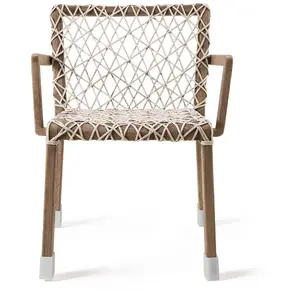 Ethimo - Fauteuil Rafael - Bois naturel - Corde acrylique tressée - De...Vendu parmade-in-design