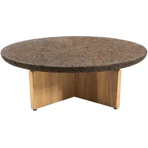 Ethimo - Table basse Cross - Bois naturel - Liège bruni - Designer Pat...Vendu parmade-in-design
