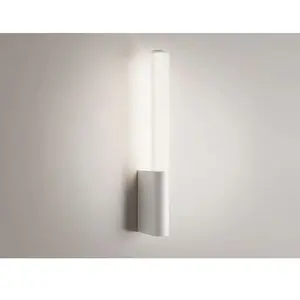zafferano Applique murale LED Sticks à lumière diffuse en aluminium blanc mat, température de couleur sélectionnable 2200K-4000K, IP54, hauteur 43 cm, 14W pas cher