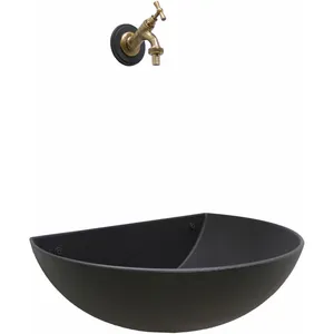 Fontaine murale modèle Venise, couleur fonte avec robinet bruni pour la maison et le jardin