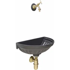 Fontaine murale modèle Versilia pour jardin potager avec robinet en la...