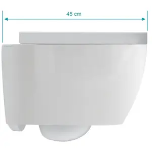 Scarabeo Moon Cuvette suspendue avec Clean Flush, version courte, 5524...Vendu paramazon