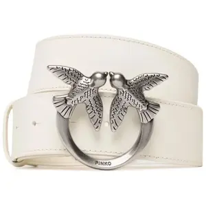Pinko - Ceinture Love Berry H4.Low Vitello Seta blanche XS pas cher
