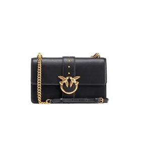 Comparateur de prix : Pinko Love One Classic Cl Veau si, Sac Femme, Z99q Noir-Antique Gold, Taille Unique