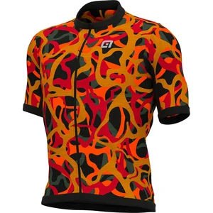 Ale Maillot Alé Off-Road Gravel Woodland manche courte rouge foncé noir multicolore - M pas cher