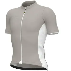 Ale Maillot Alé Color Block manche courte gris clair blanc - M pas cher