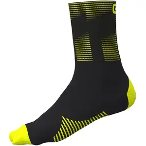 Ale Chaussettes Alé Sprint noir jaune fluo - S pas cher