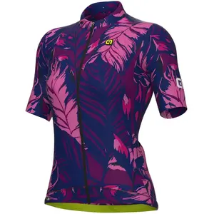 Alé Maillot manches courtes femme ale leaf rose bleu pas cher
