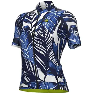 Maillot Alé PRS Leaf manche courte bleu blanc femme - L