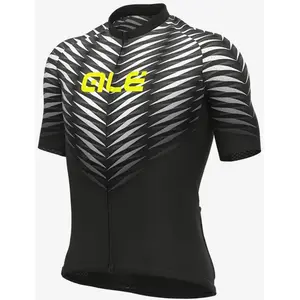 Ale Maillot Alé Solid Thorn manche courte noir blanc - M pas cher