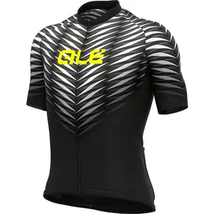 ALE' Maillot Alé Solid Thorn manche courte noir blanc - L pas cher