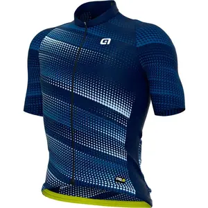 Maillot Alé PRR Green Speed manche courte bleu marine blanc - MVendu parbikeinn