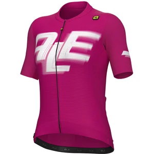 Maillot Alé PR-E Sauvage manches courtes violet logo blanc femme - S pas cher