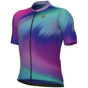 Maillot Alé PR-E Aurora manches courtes lilas bleu multicolore - L pas cher